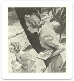 You Don't Have Small Cases Vintage illustration of women running